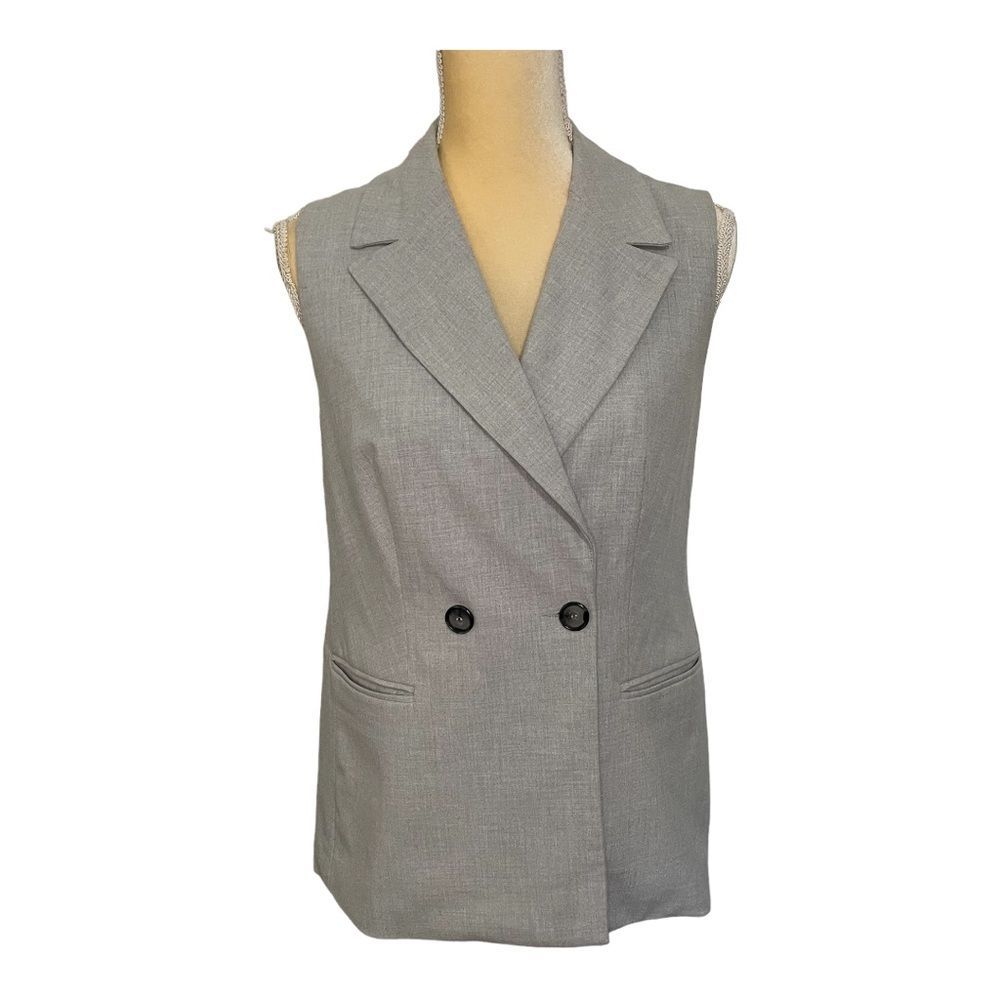 Zara Double Breasted Gray‎ Vest Size XS